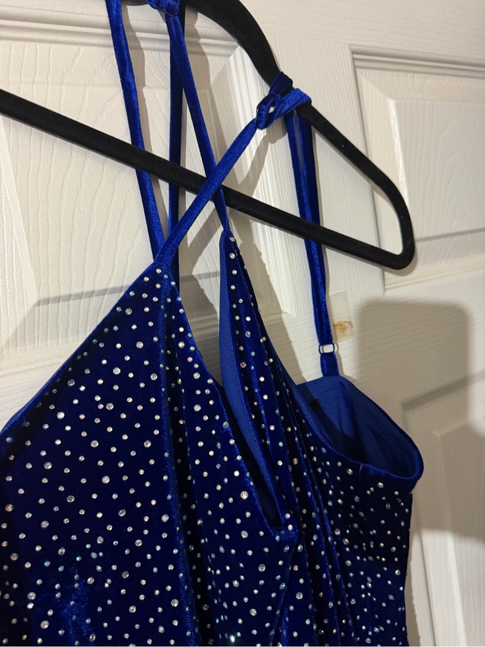 City Studio Royal Blue Velvet Rhinestone One-Piece